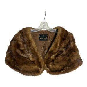 Luxurious Brown Faux Fur Shawl by